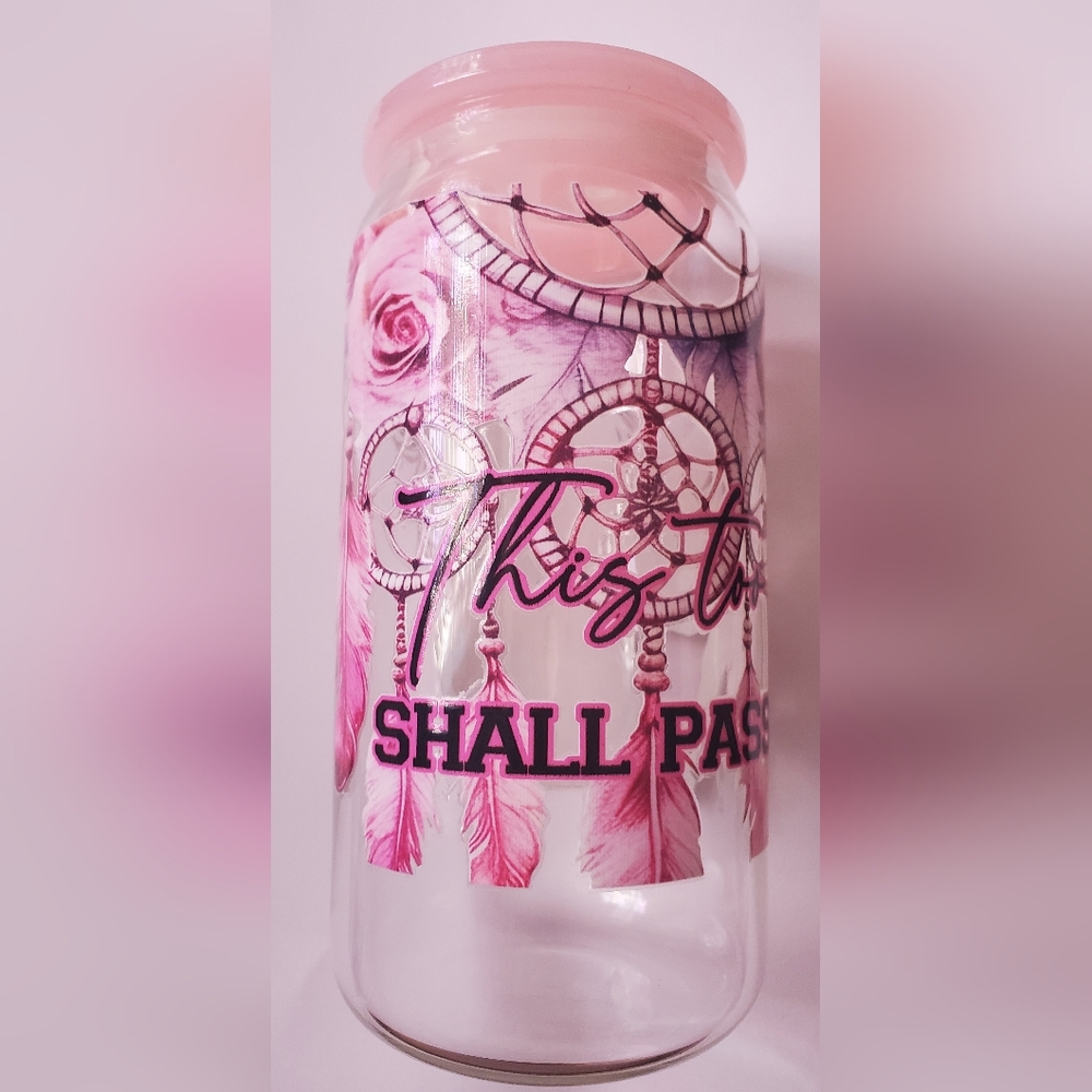Hand pressed 20oz glass cup